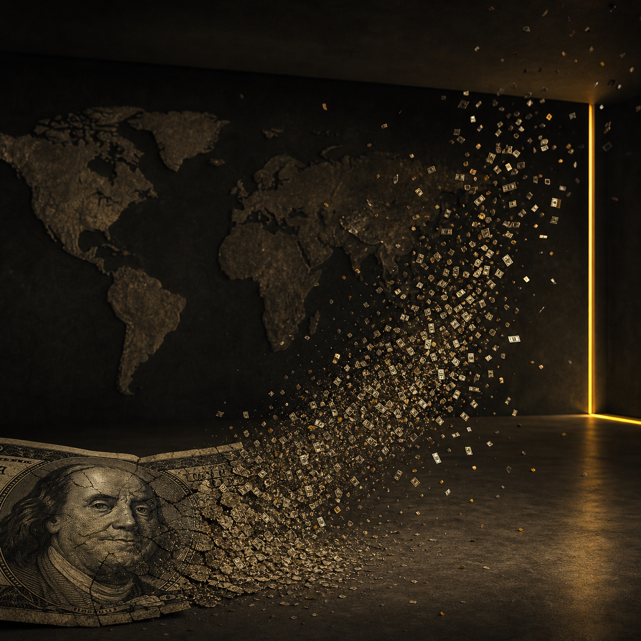Global reserve currencies and IMF COFER dollar share trend over 25 years